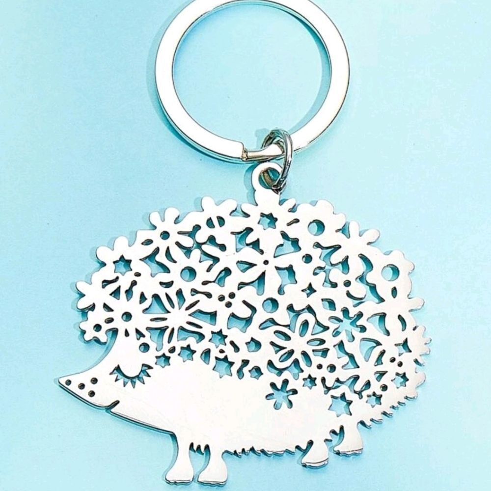 Hedgehog Charm Keychain